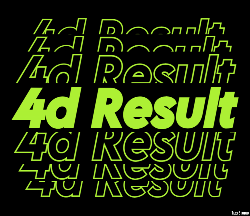 4d Result Text effect