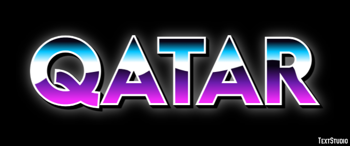 Qatar Эффект текста