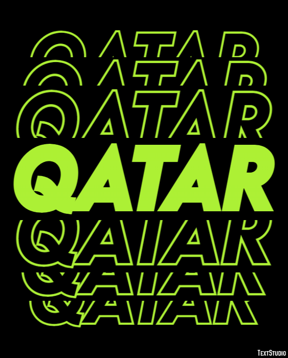 Qatar Эффект текста