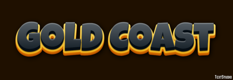 Gold Coast Efeito de texto