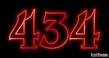 434 Efecto de texto y diseño de logotipos Número