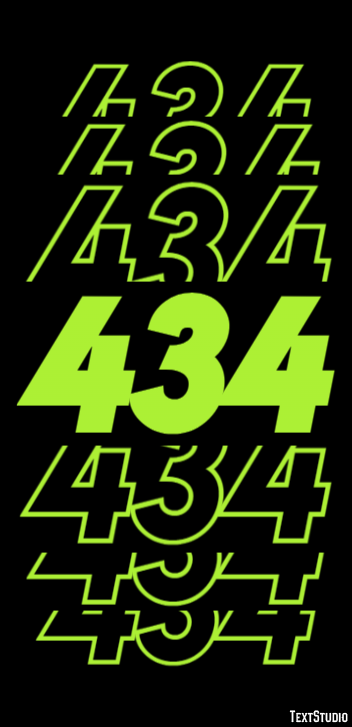434 Text effect