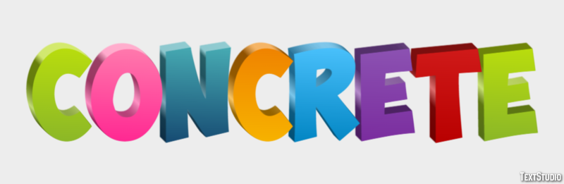 Concrete Text effect