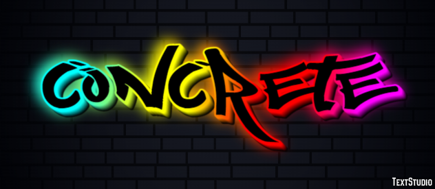 Concrete Text Effect