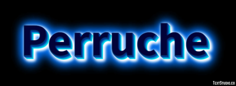 Perruche Texteffekt