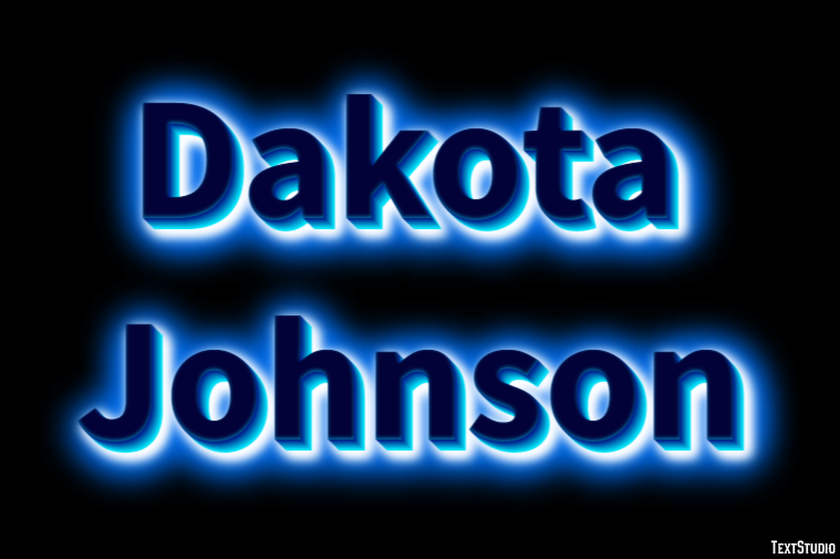 Dakota Johnson Efeito de texto