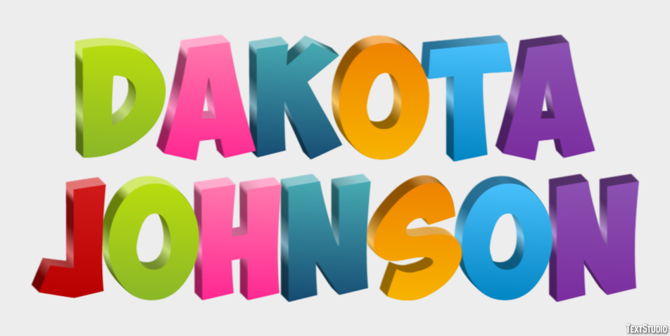 Dakota Johnson Efeito do texto