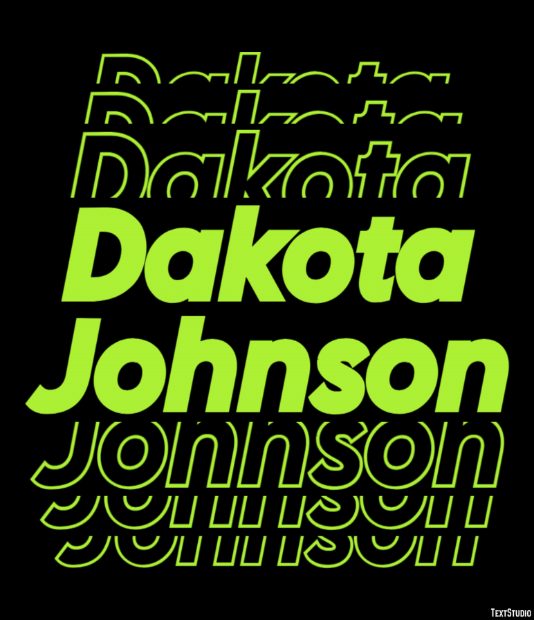 Dakota Johnson Efeito do texto