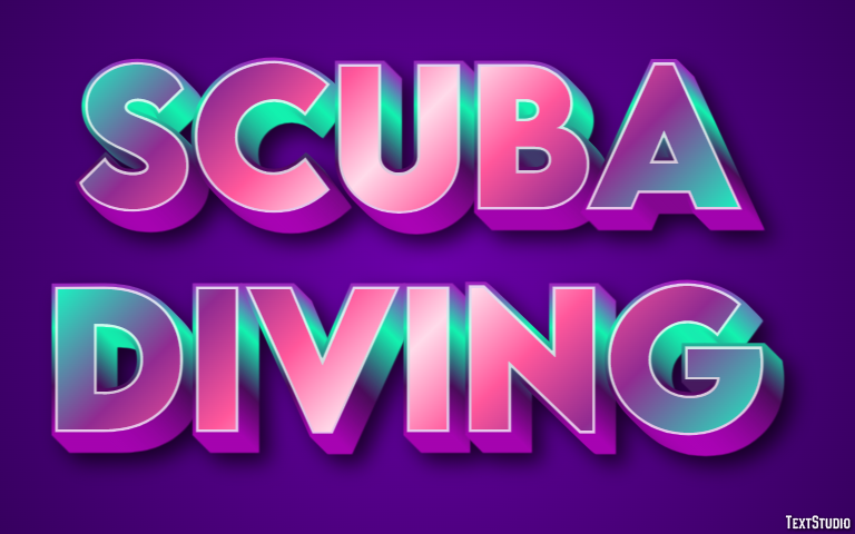 Scuba Diving Text Effect