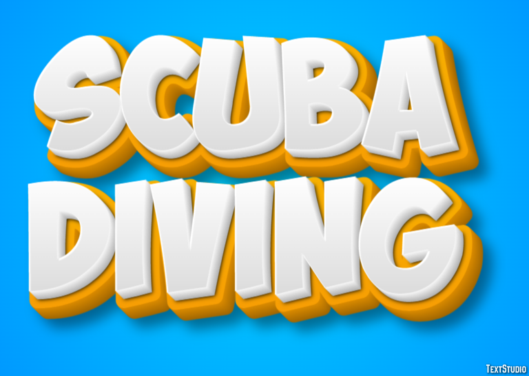 Scuba Diving Text Effect