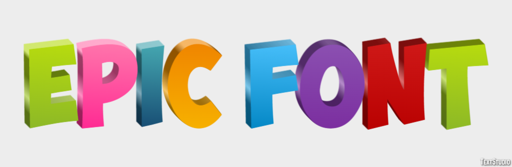 Epic Font Text effect