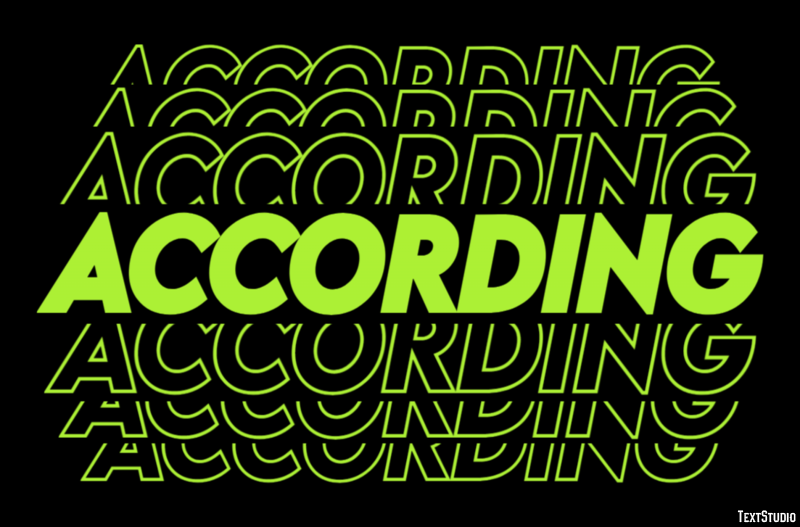 According Text Effect