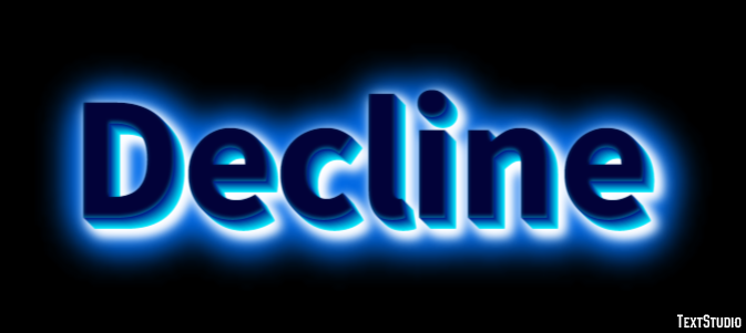 Decline Text Effect