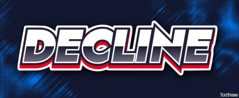 Decline Text Effect