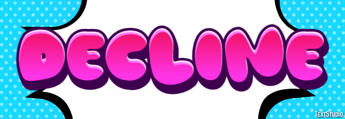 Decline Text Effect