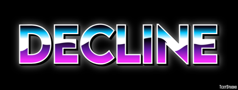 Decline Text Effect