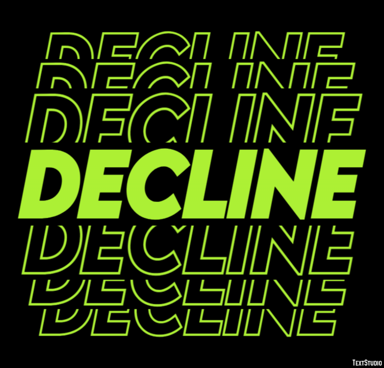 Decline Efekt tekstowy