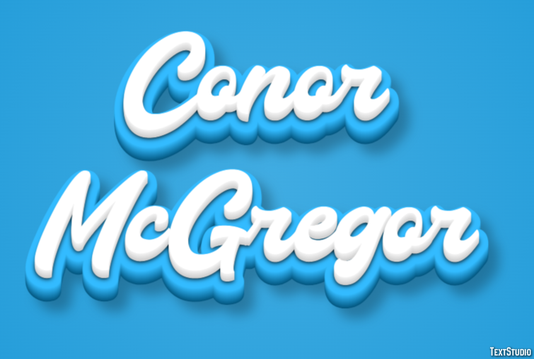 Conor McGregor Efeito de texto