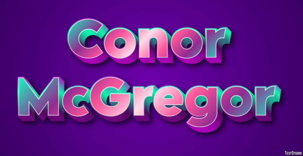 Conor McGregor Efeito de texto