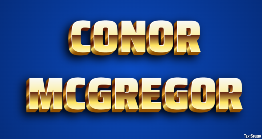 Conor McGregor Efecto de Texto
