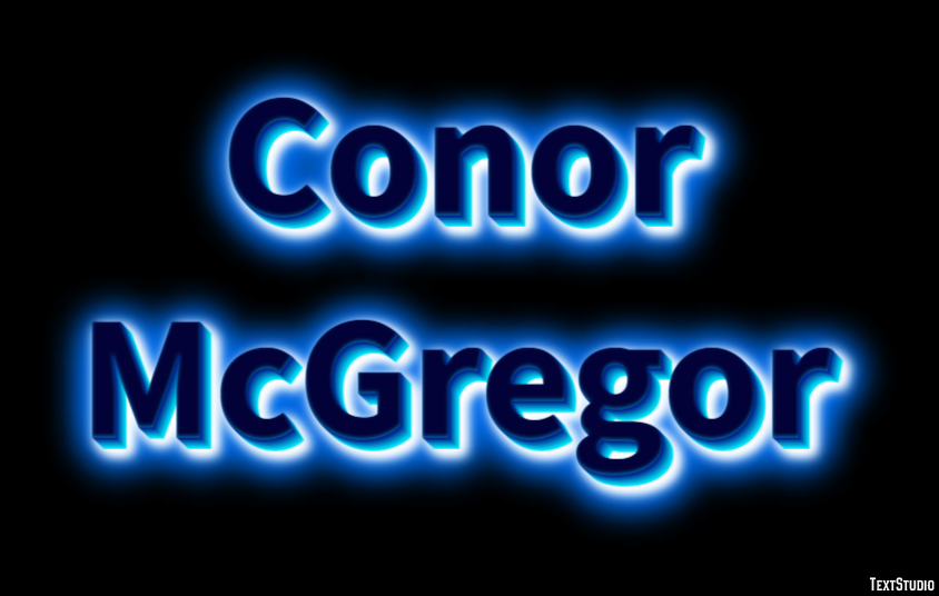Conor McGregor Efeito de texto