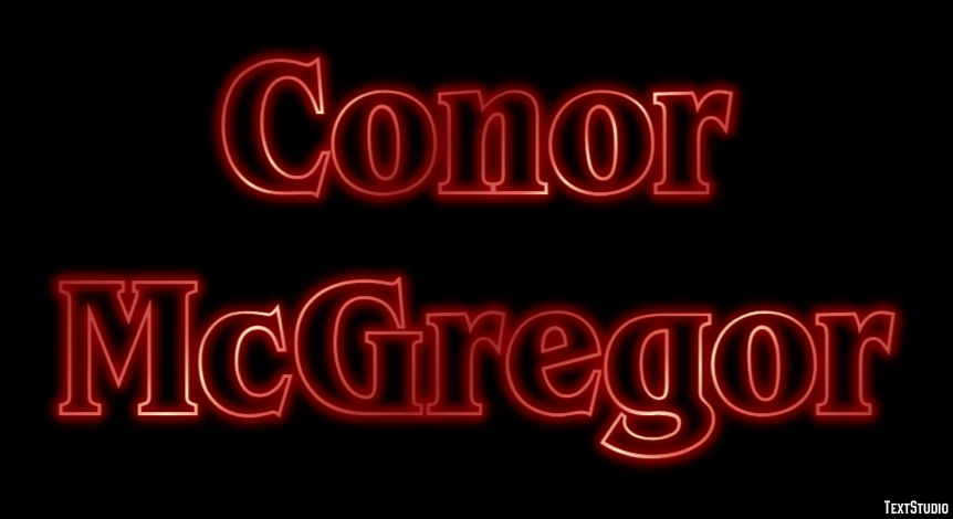Conor McGregor Efeito de texto