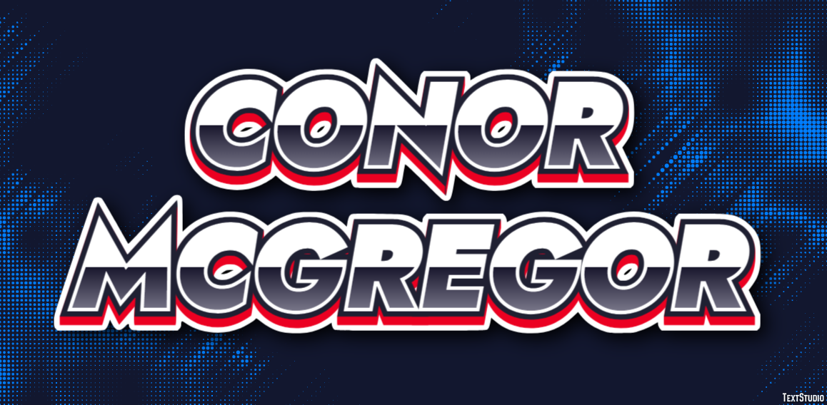 Conor McGregor Efeito de texto