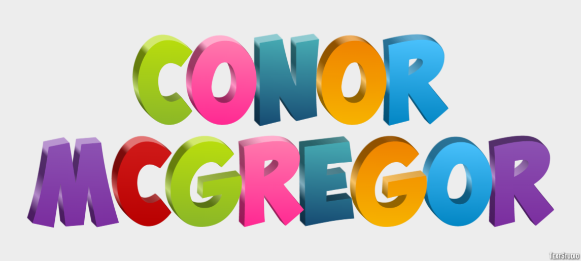 Conor McGregor Efeito de texto