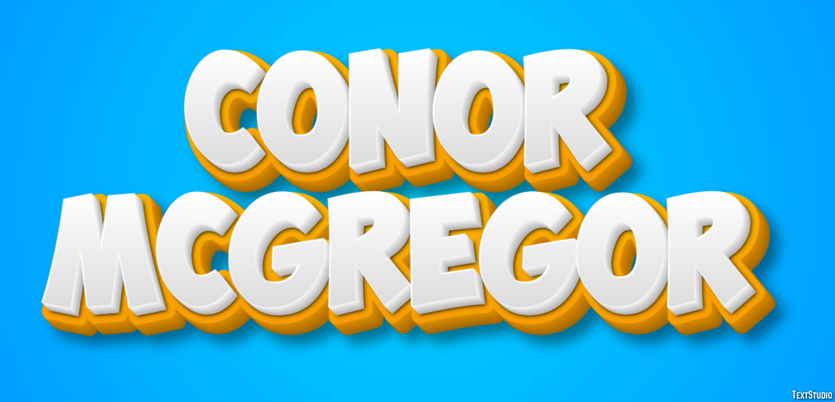 Conor McGregor Efecto de Texto