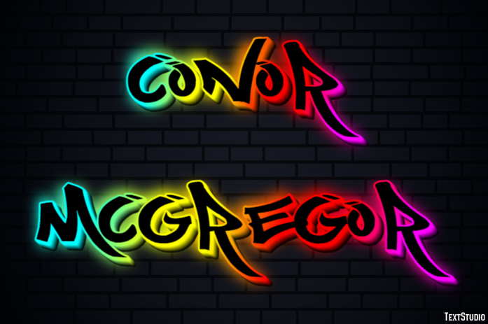 Conor McGregor Efeito de texto