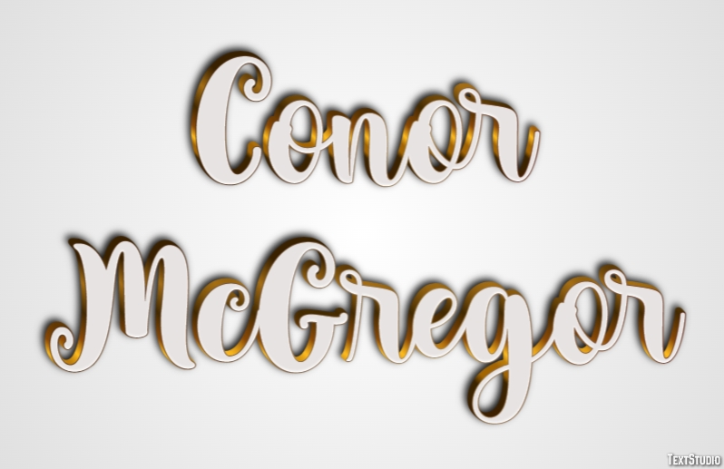 Conor McGregor Efecto de Texto