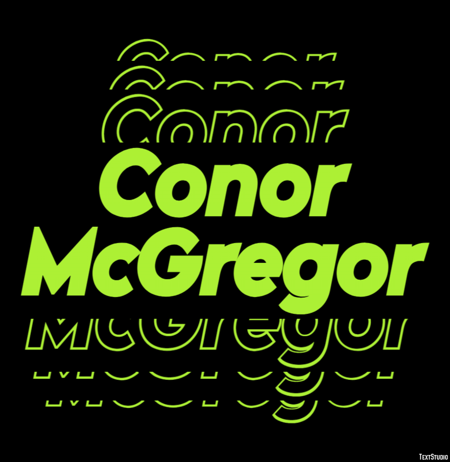 Conor McGregor Efeito de texto