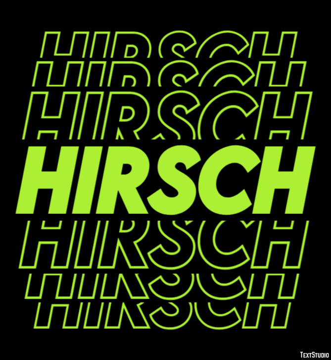 Hirsch Texteffekt