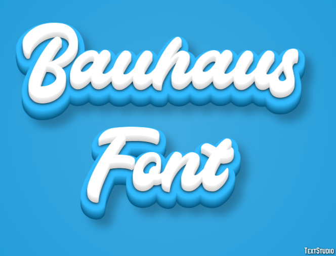 Bauhaus Font Text Effect
