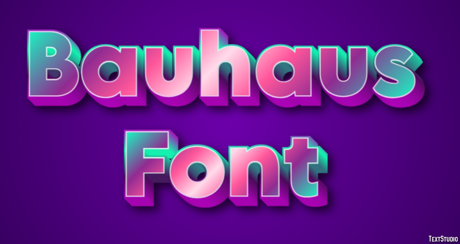 Bauhaus Font Text Effect