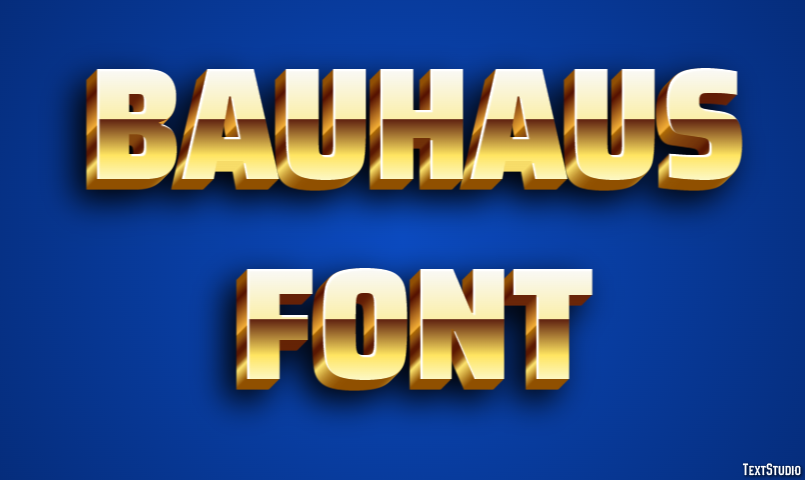 Bauhaus Font Tekst Effect