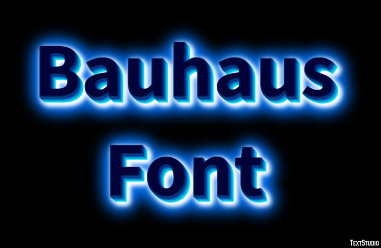 Bauhaus Font Text Effect