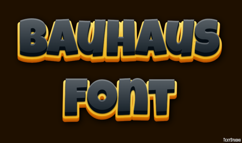 Bauhaus Font Tekst Effect