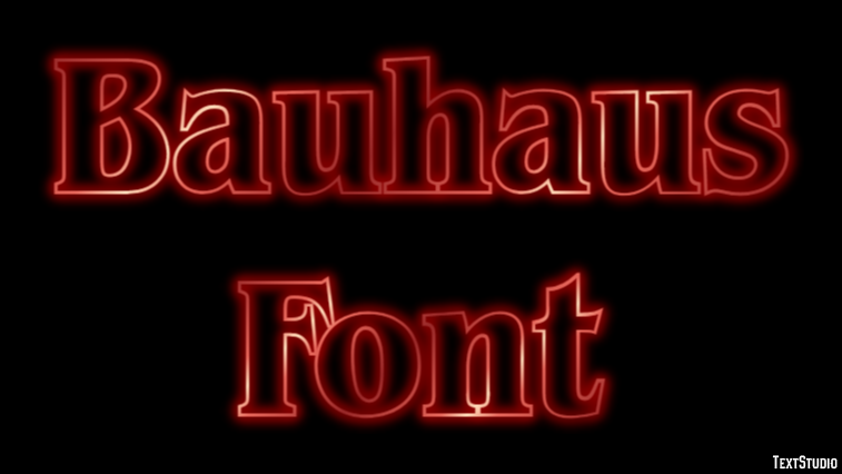 Bauhaus Font Text effect