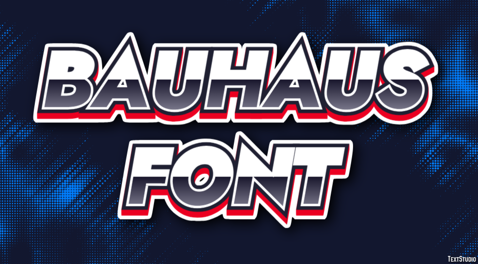 Bauhaus Font Text Effect