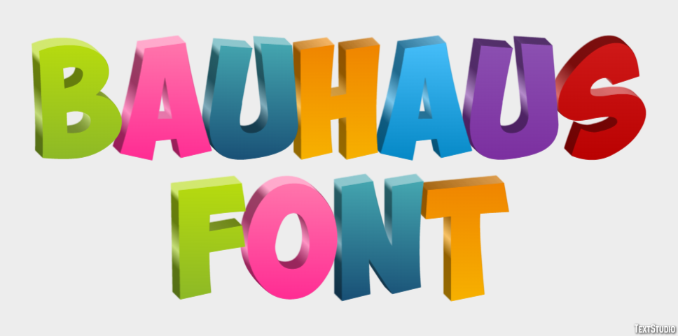 Bauhaus Font Text Effect