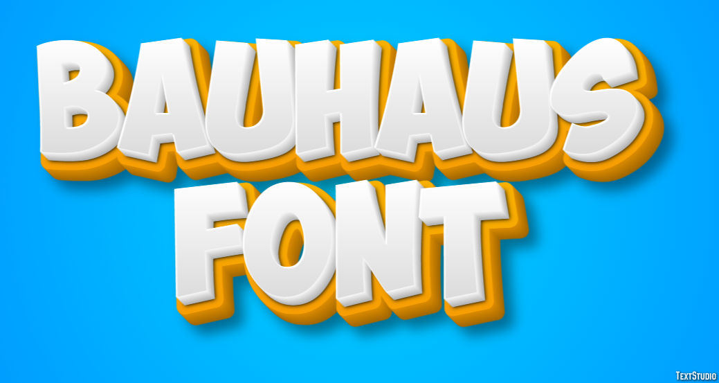 Bauhaus Font Tekst Effect
