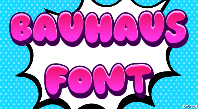 Bauhaus Font Efecto de Texto