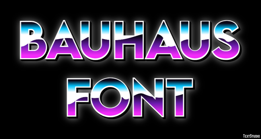 Bauhaus Font Text Effect