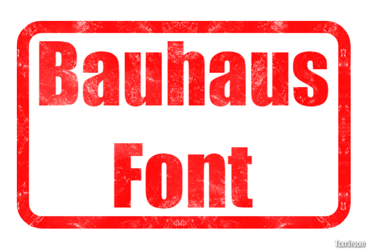 Bauhaus Font Text Effect