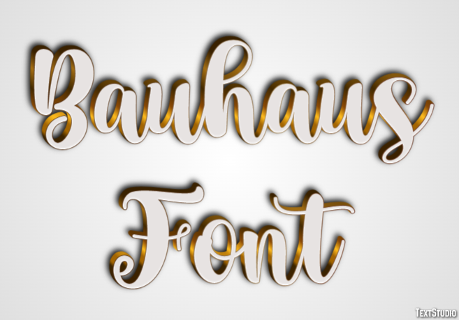 Bauhaus Font Tekst Effect