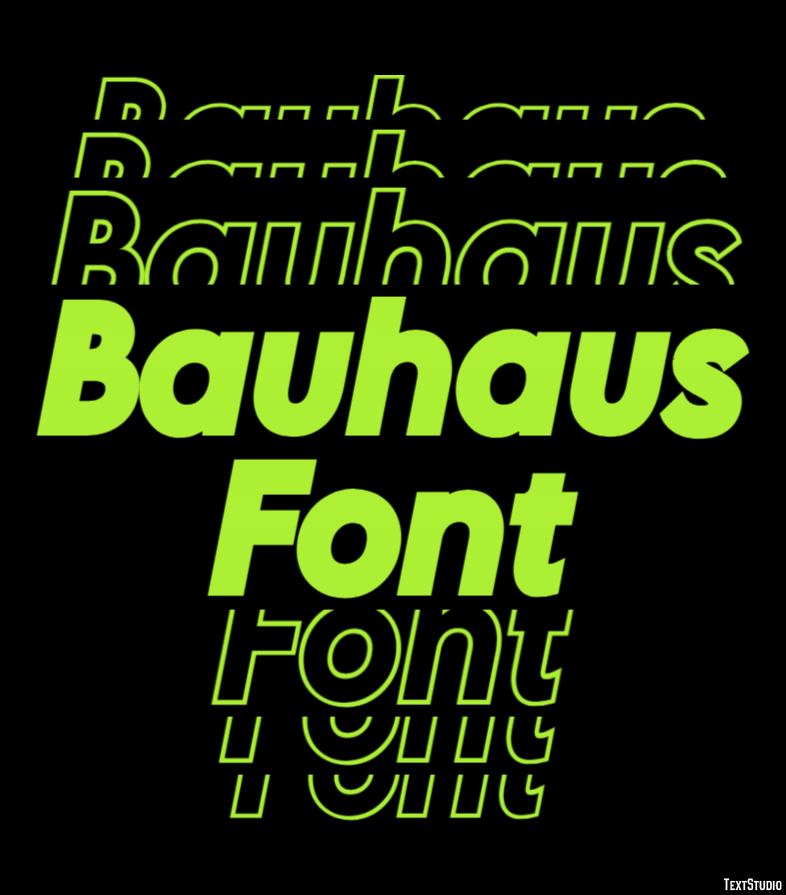 Bauhaus Font Efecto de Texto