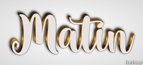 Matin Effet de Texte