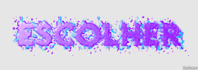 Escolher Efecto de texto