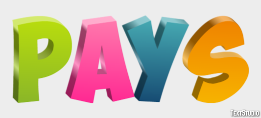 Pays Effet de texte